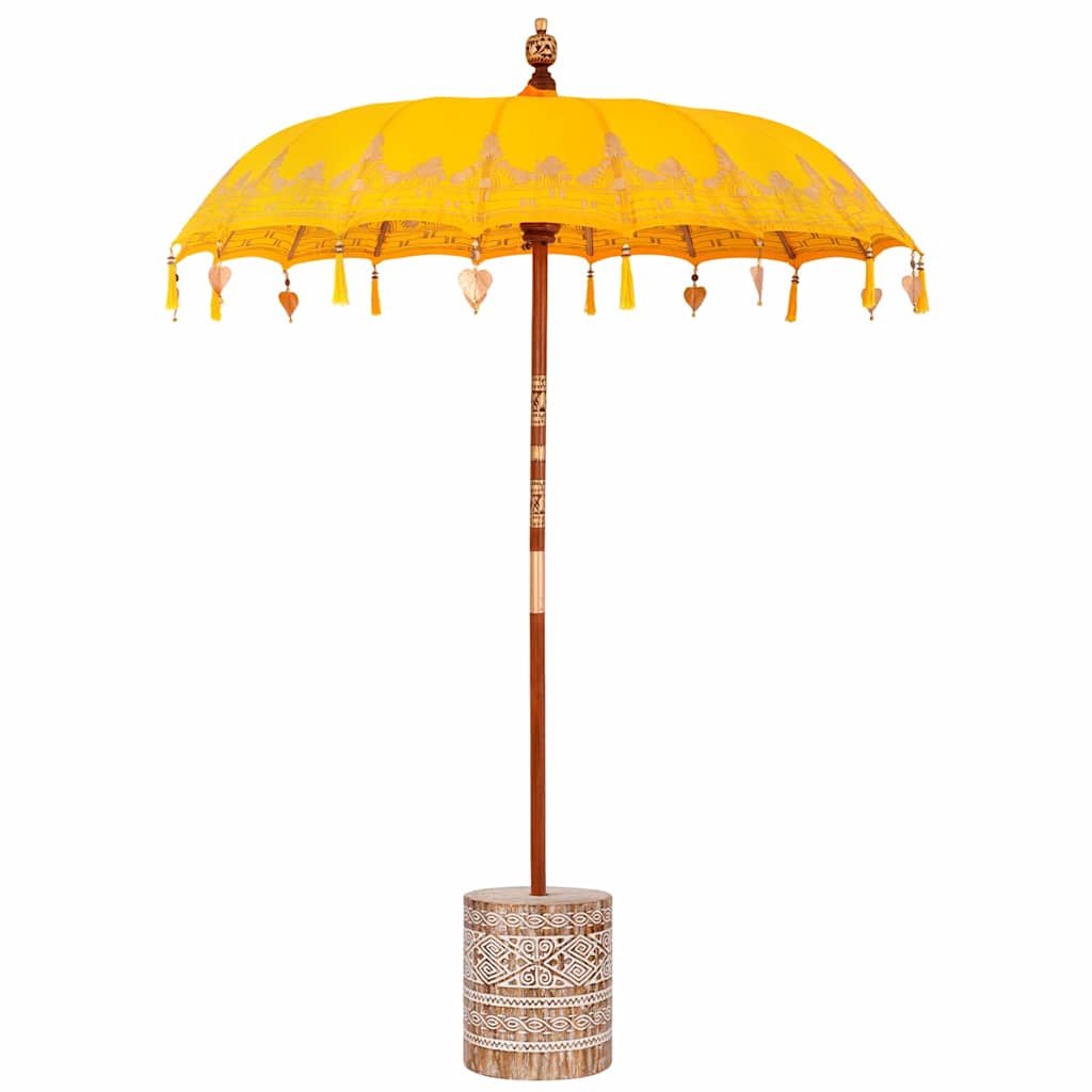 Ombrello balinese con base Giallo 185 x 185 x 260 cm