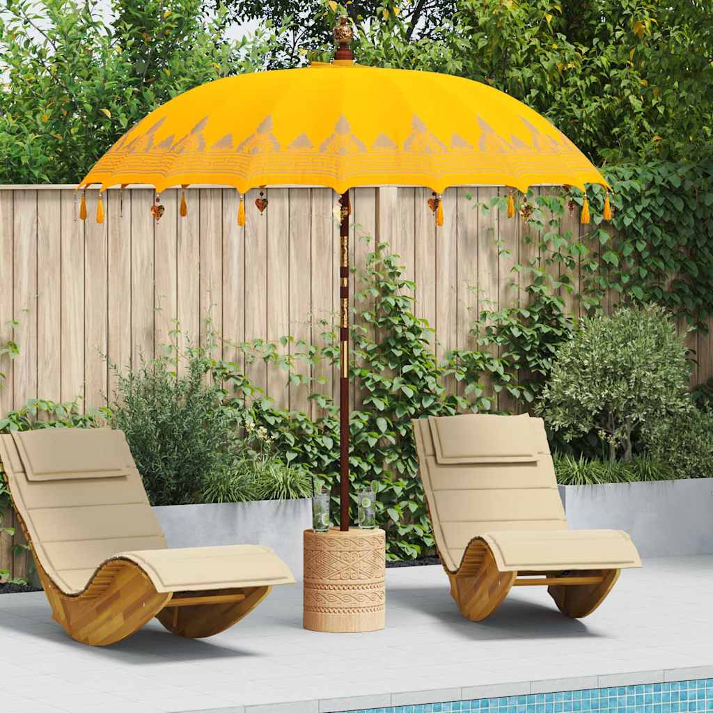 Ombrello balinese con base Giallo 215 x 215 x 260 cm