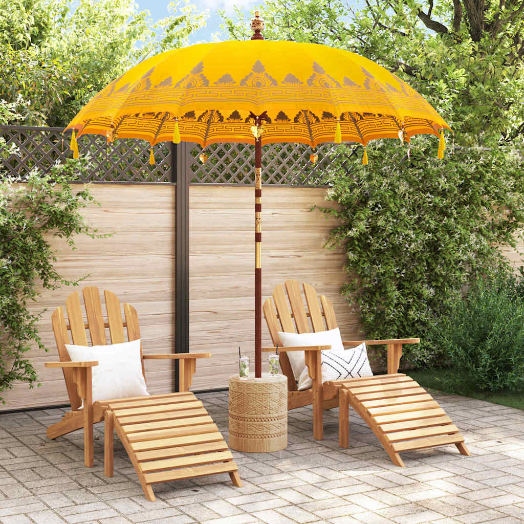 Ombrello balinese con base Giallo 215 x 215 x 260 cm
