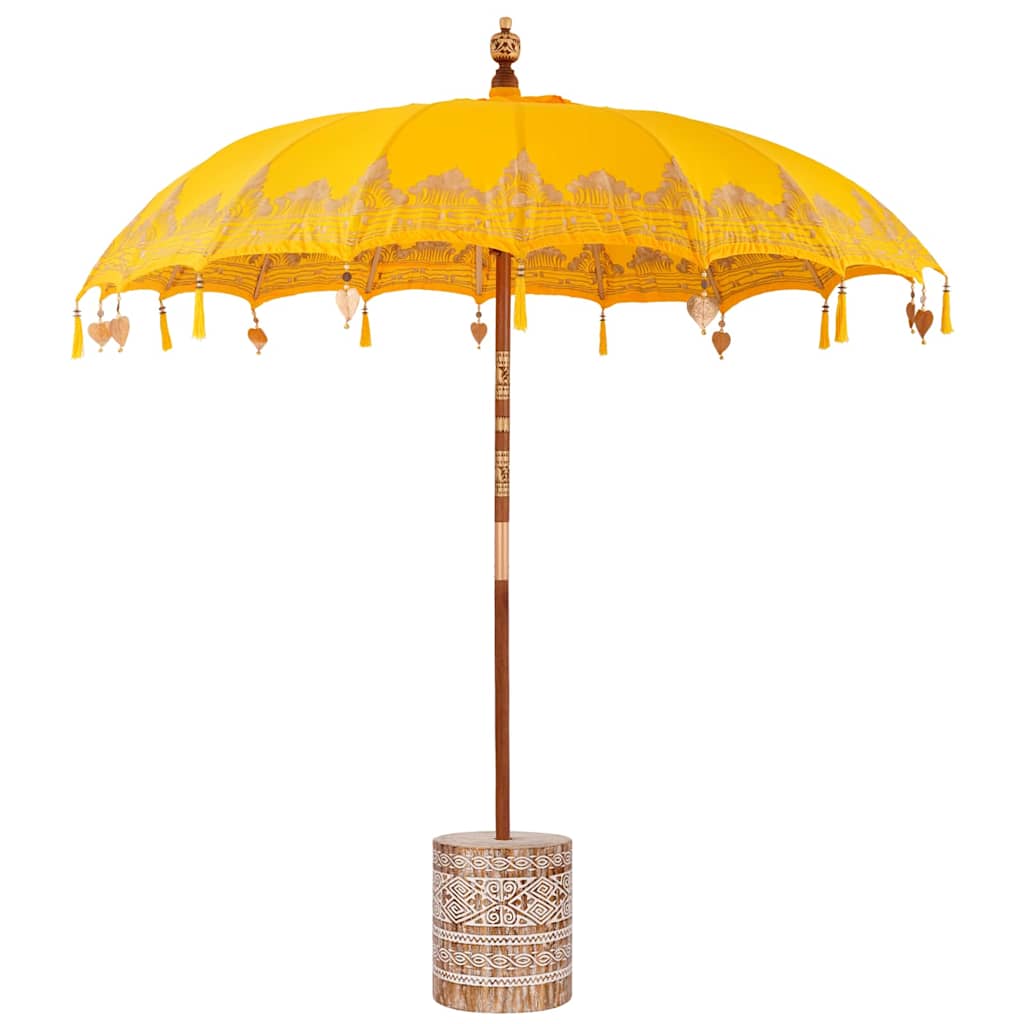 Ombrello balinese con base Giallo 215 x 215 x 260 cm