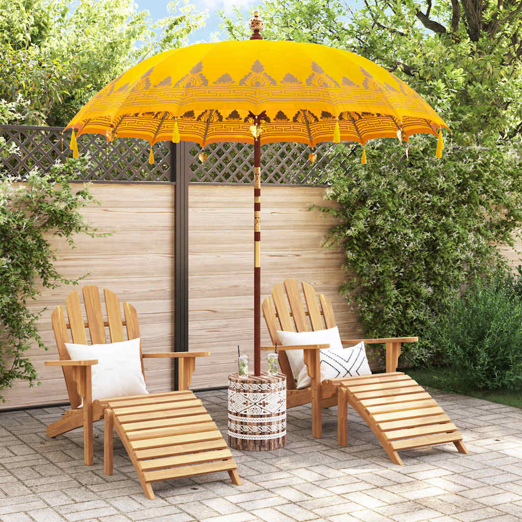 Ombrello balinese con base Giallo 215 x 215 x 260 cm