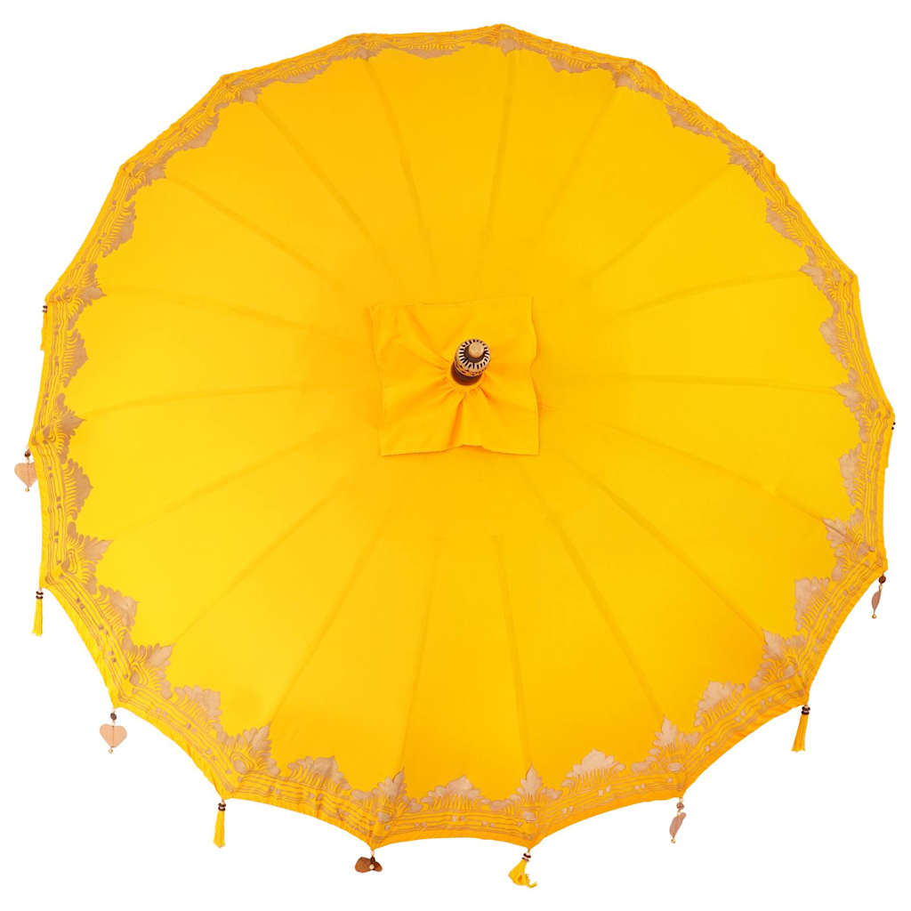 Ombrello balinese con base Giallo 215 x 215 x 260 cm