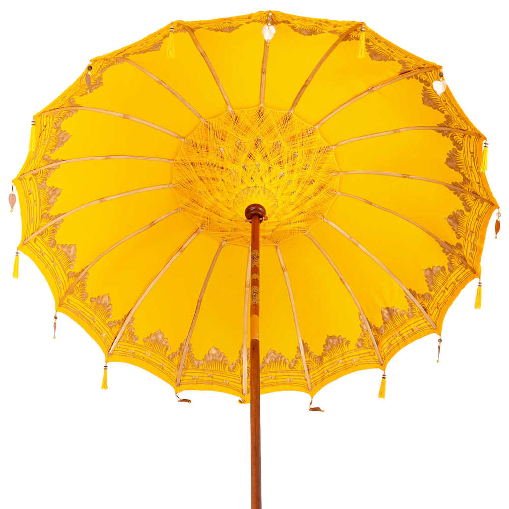 Ombrello balinese con base Giallo 215 x 215 x 260 cm