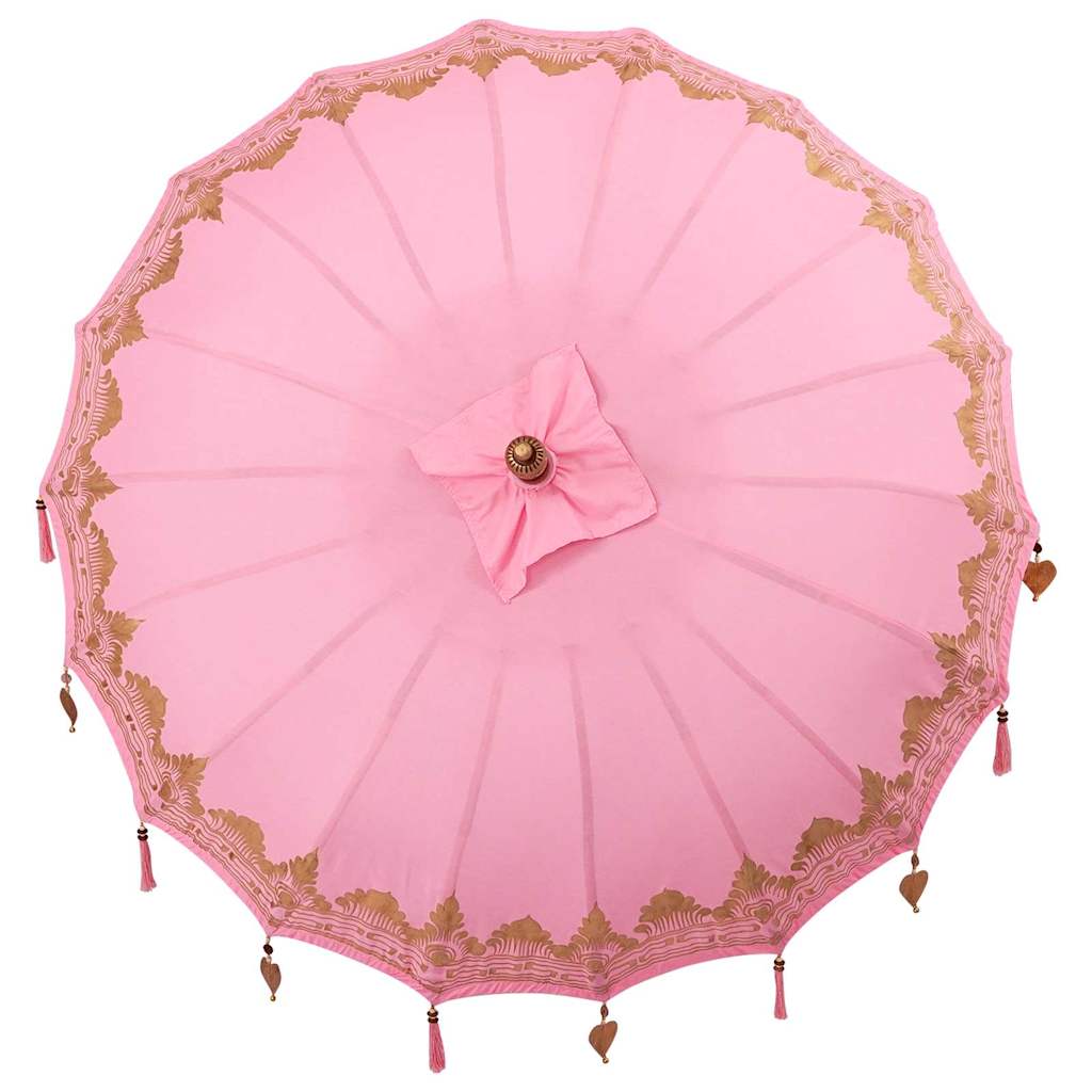 Ombrello balinese con base Rosa 185 x 185 x 260 cm