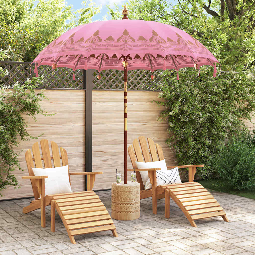 Ombrello balinese con base Rosa 215 x 215 x 260 cm