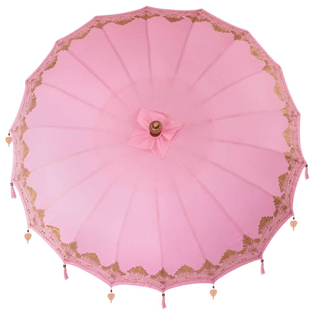 Ombrello balinese con base Rosa 215 x 215 x 260 cm