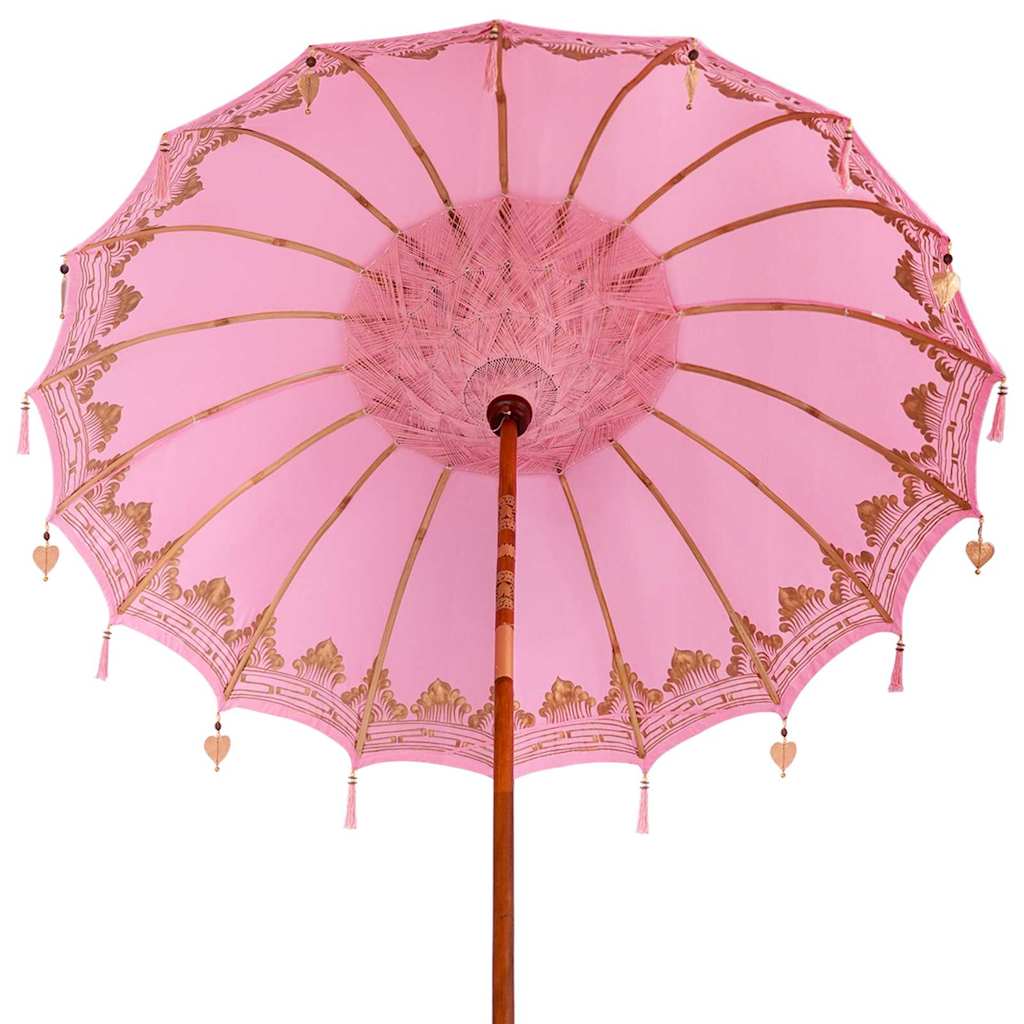 Ombrello balinese con base Rosa 215 x 215 x 260 cm