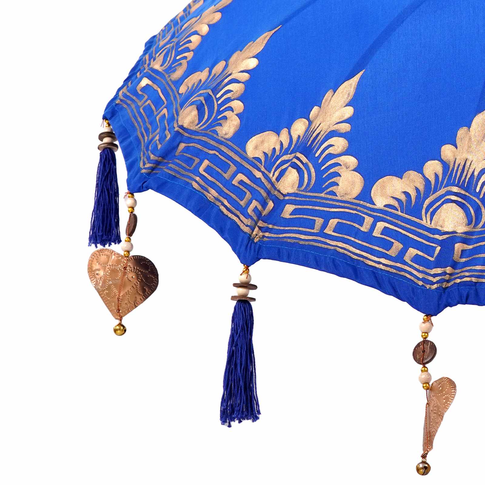 Ombrello balinese con base Blu 95 x 95 x 260 cm