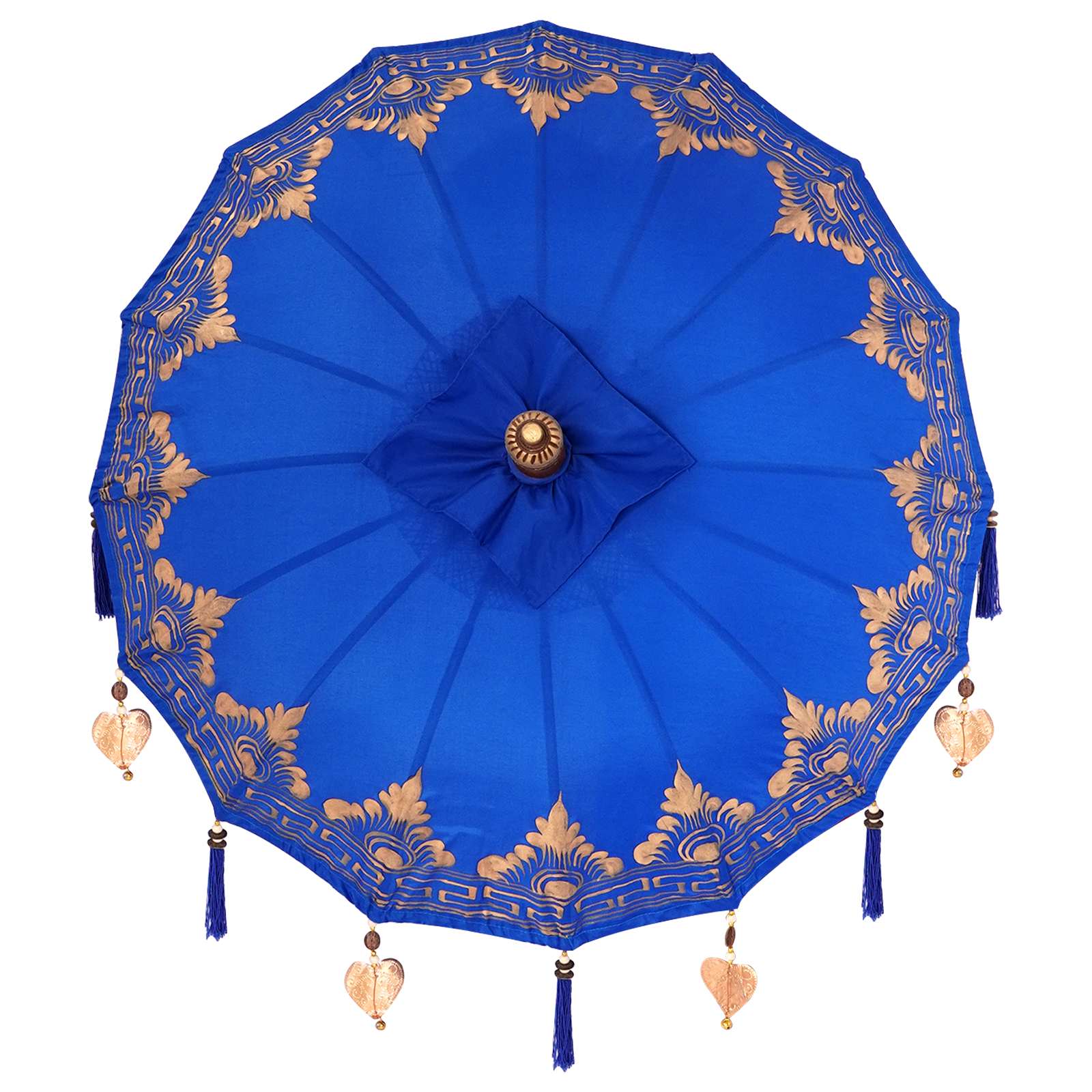 Ombrello balinese con base Blu 95 x 95 x 260 cm
