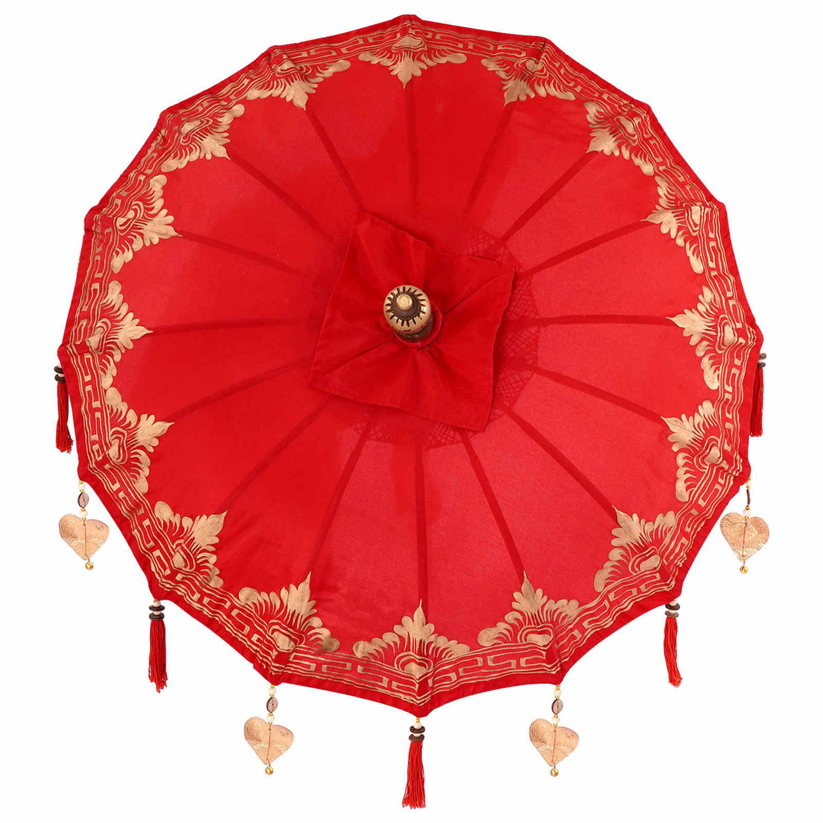 Ombrello balinese con base Rosso 95 x 95 x 260 cm