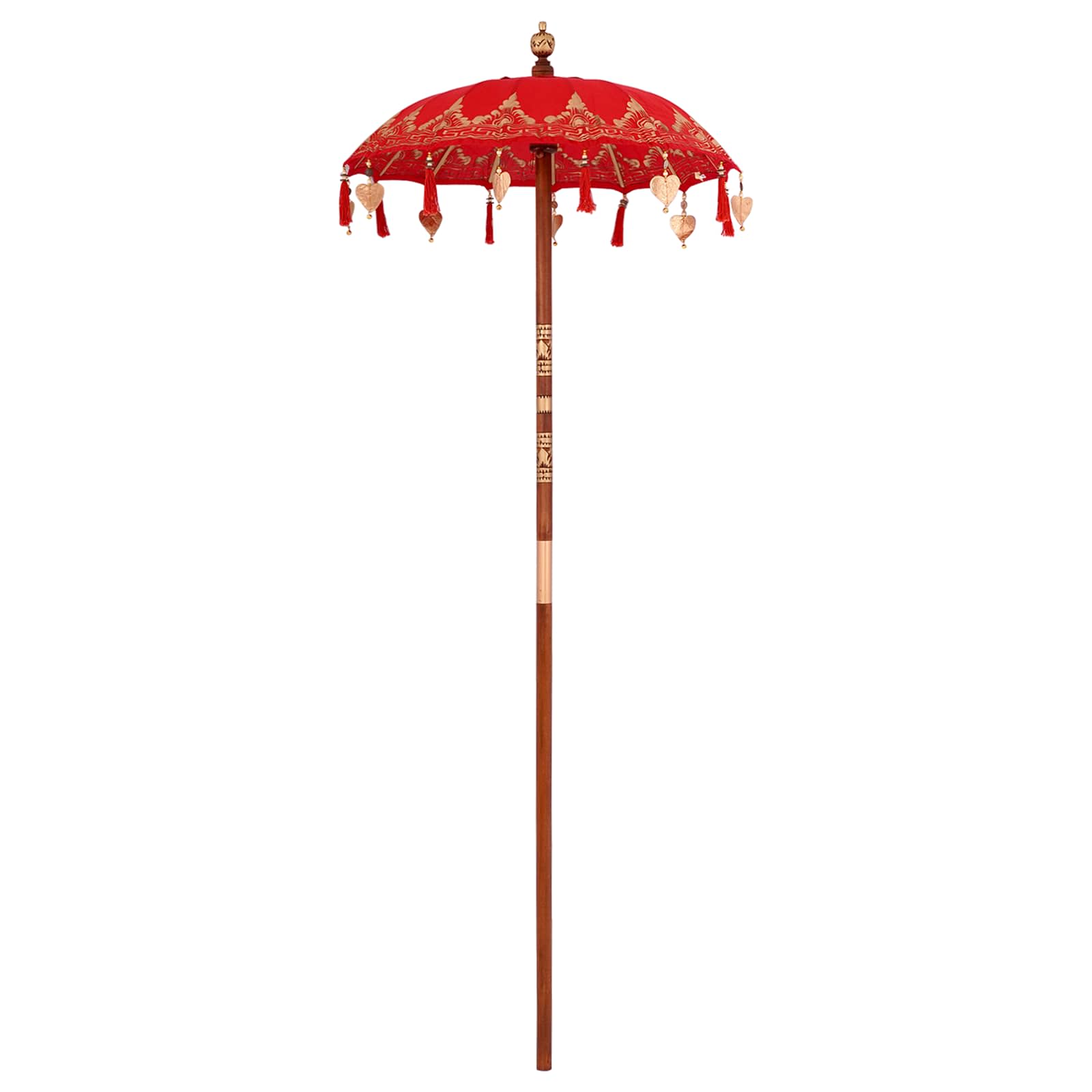 Ombrello balinese con base Rosso 95 x 95 x 260 cm