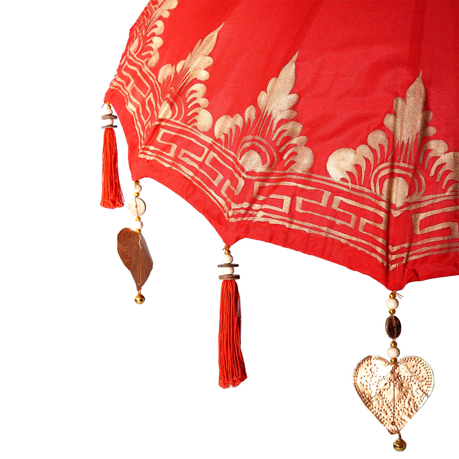Ombrello balinese con base Rosso 95 x 95 x 260 cm
