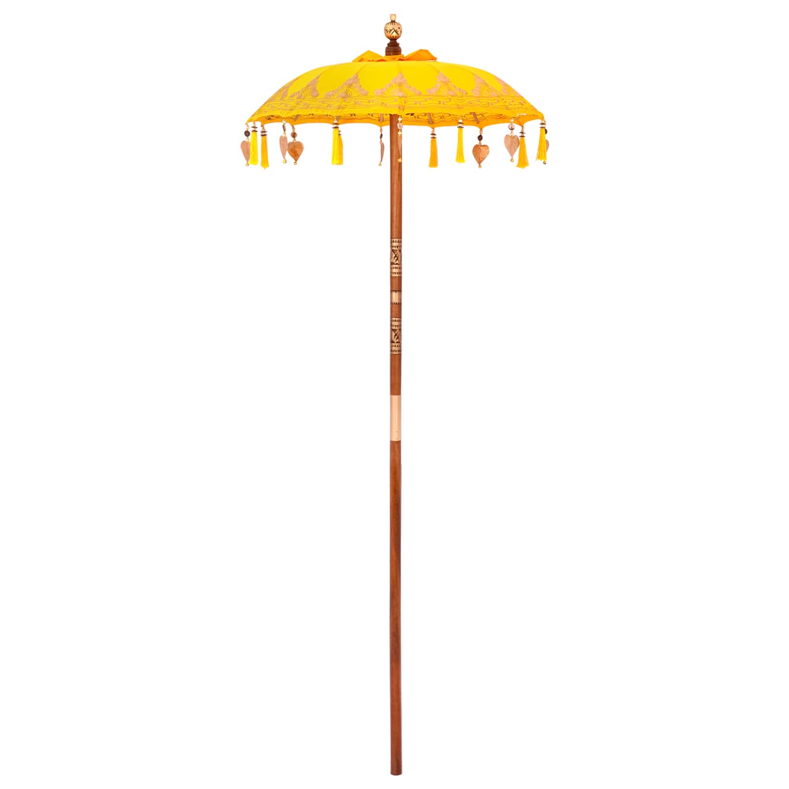 Ombrello balinese con base Giallo 95 x 95 x 260 cm