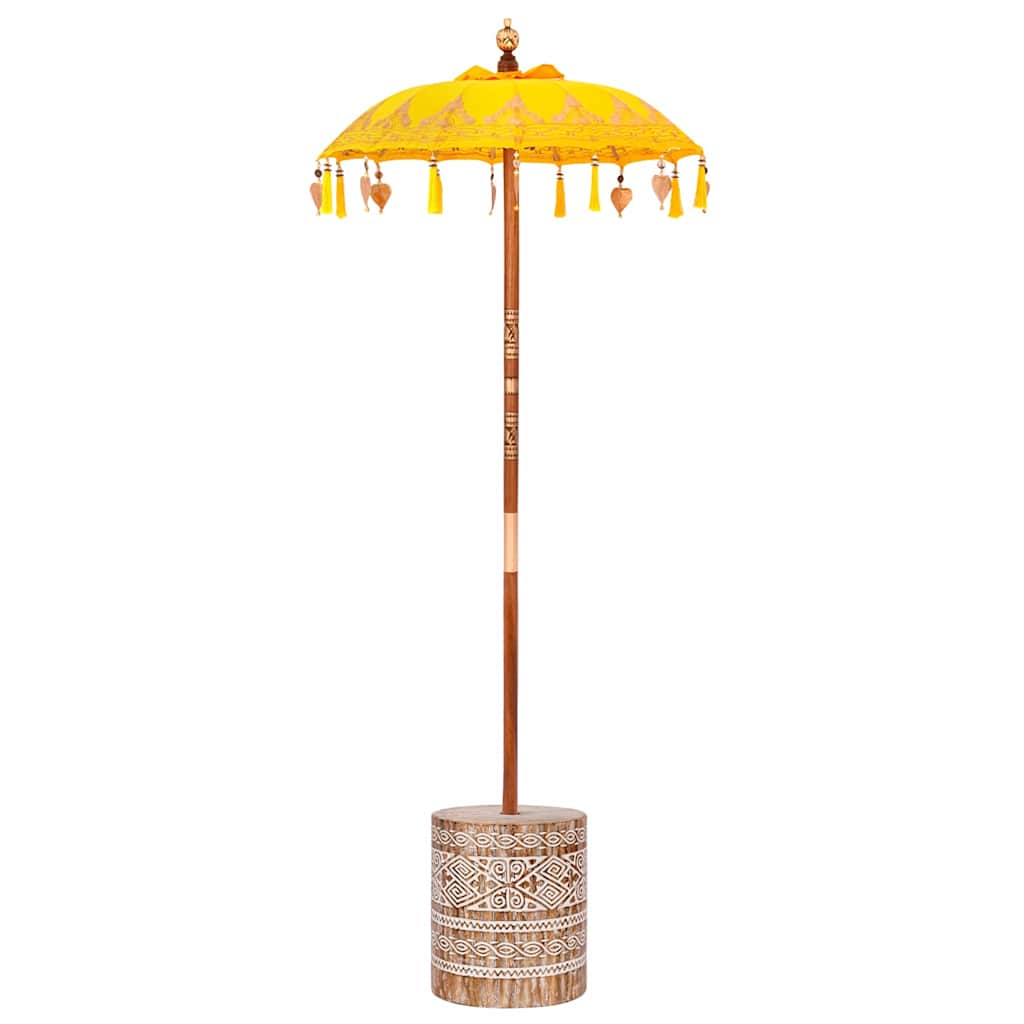Ombrello balinese con base Giallo 95 x 95 x 260 cm