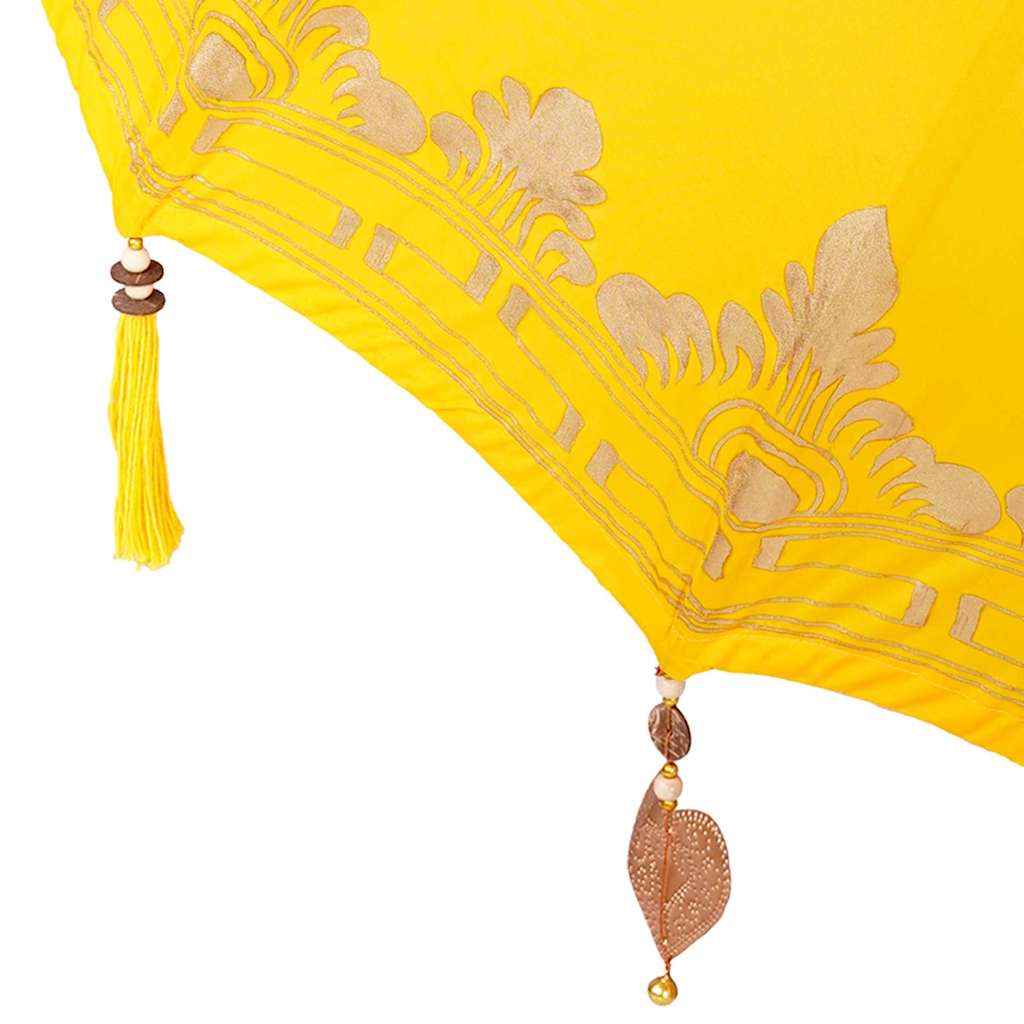 Ombrello balinese con base Giallo 95 x 95 x 260 cm