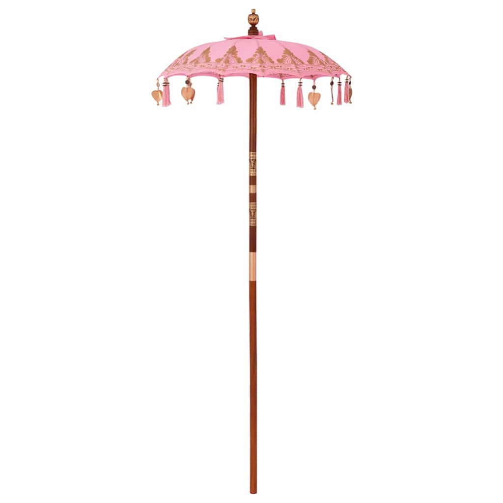 Ombrello balinese con base Rosa 95 x 95 x 260 cm