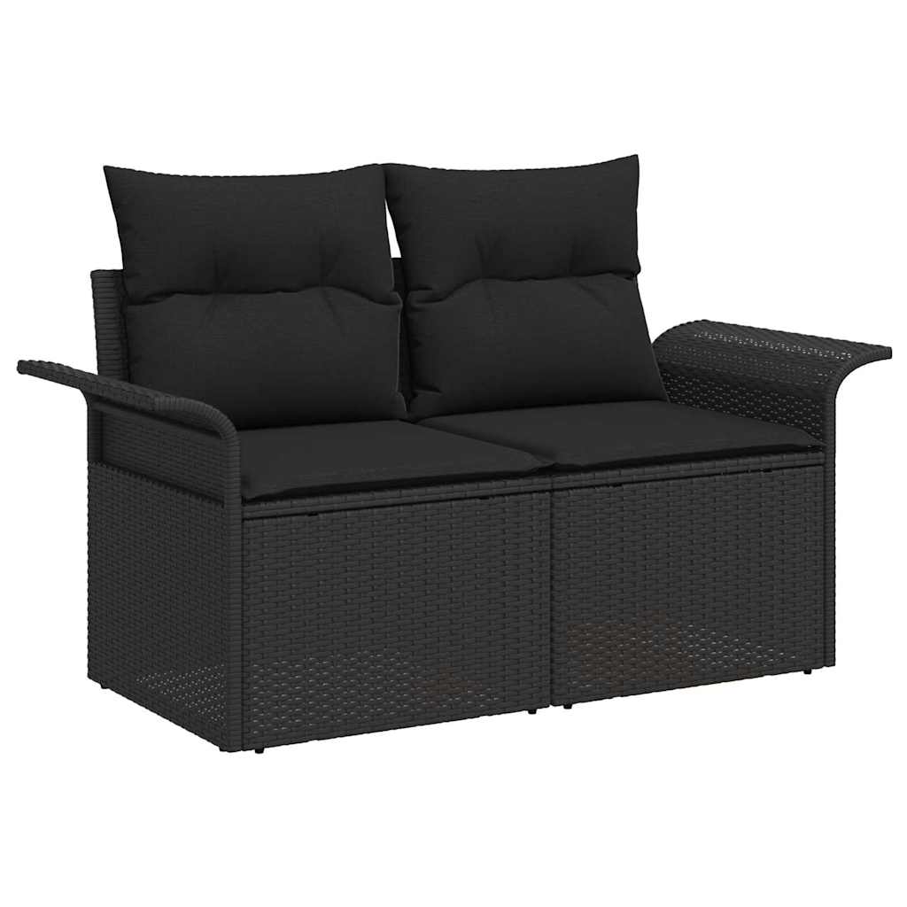 Set Divano da Giardino 5 pz Nero