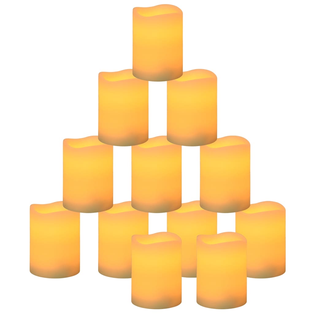 Candele Senza Fiamma a LED 50 pz con Telecomando Bianco Caldo