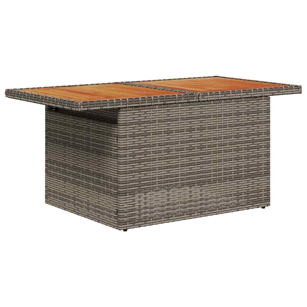 Set Divano da Giardino 5 pz Grigio Poly Rattan