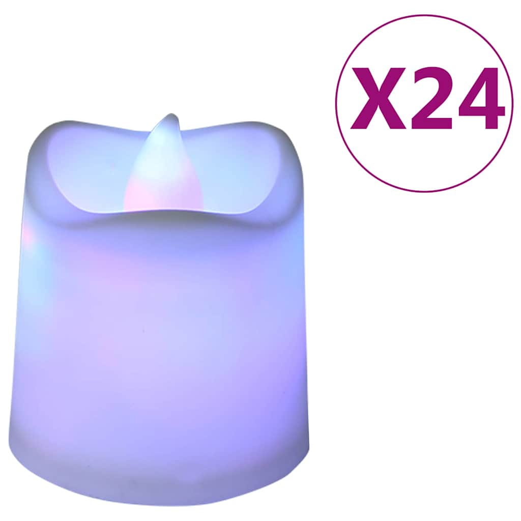 Lumini Elettrici LED Senza Fiamma 24 pz Colorati