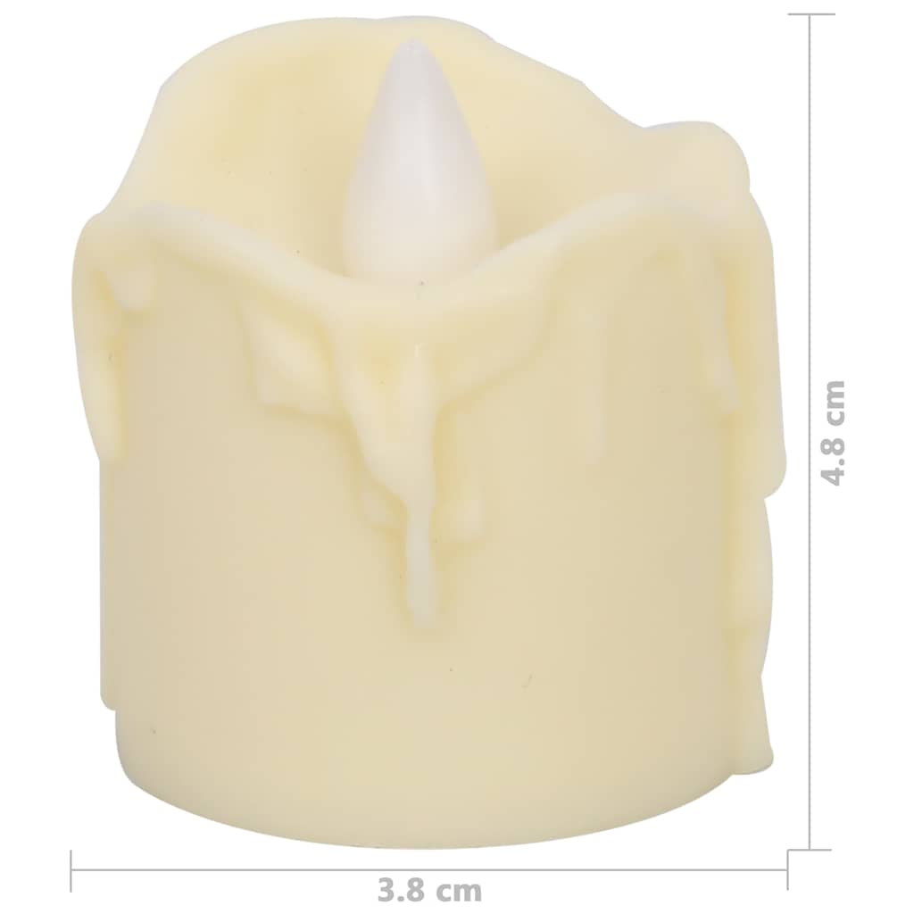Lumini Elettrici LED Senza Fiamma 24 pz Bianco Caldo