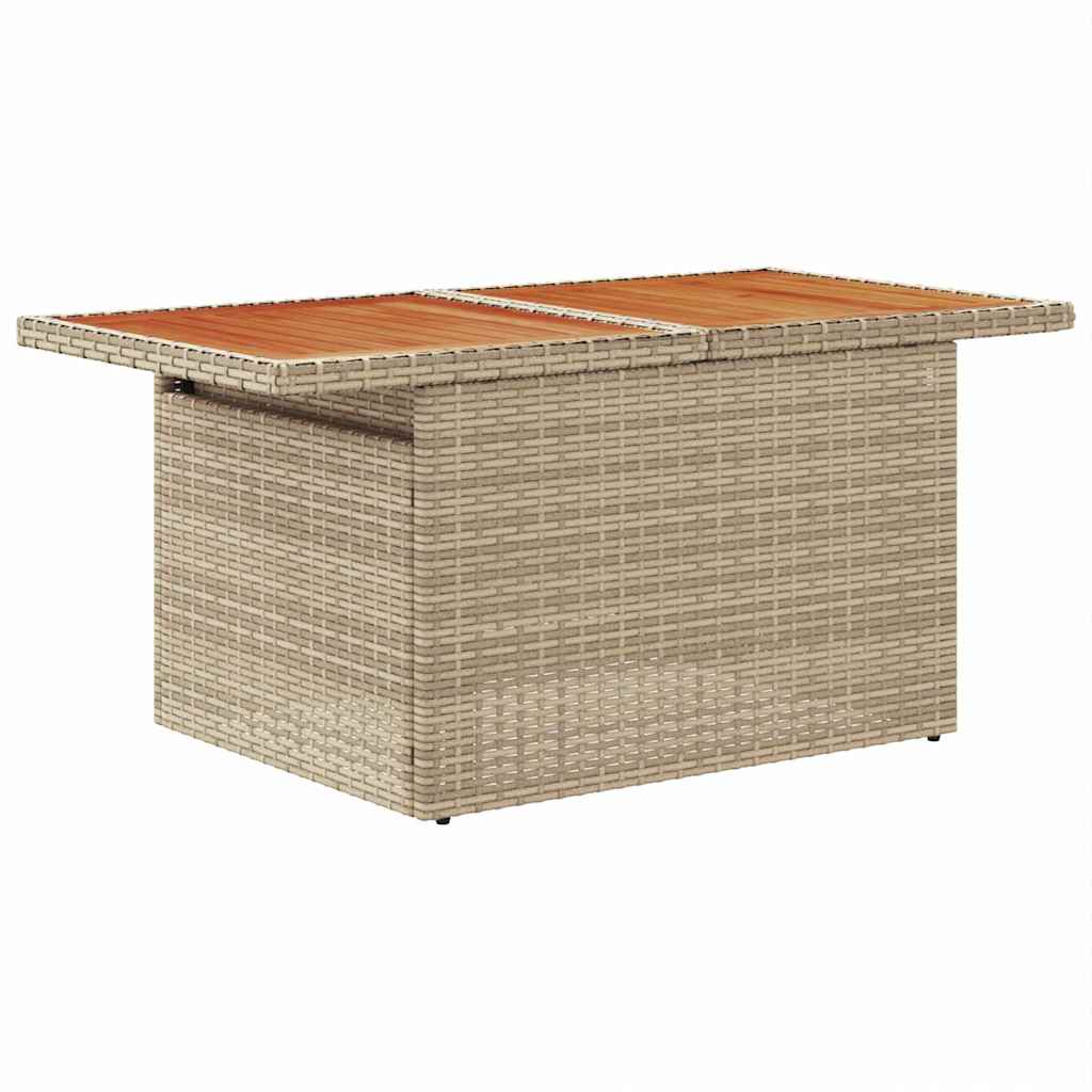 Set Divano da Giardino 5 pz Beige Poly Rattan