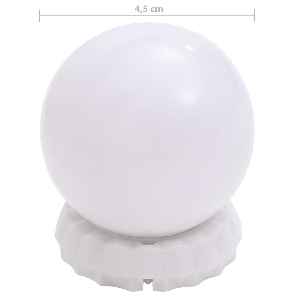 Applique Specchio 8 Lampadine LED Bianco Caldo e Bianco Freddo