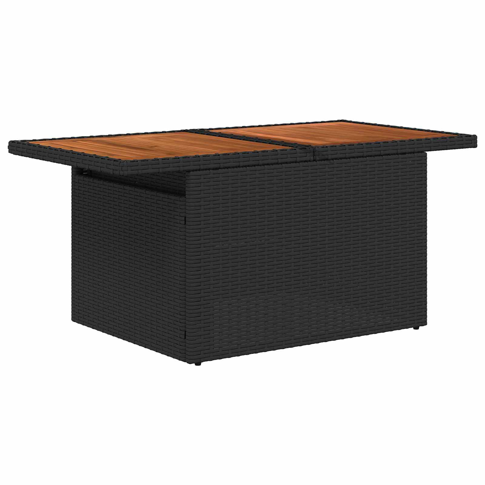 Set Divano da Giardino 5 pz Nero Poly Rattan