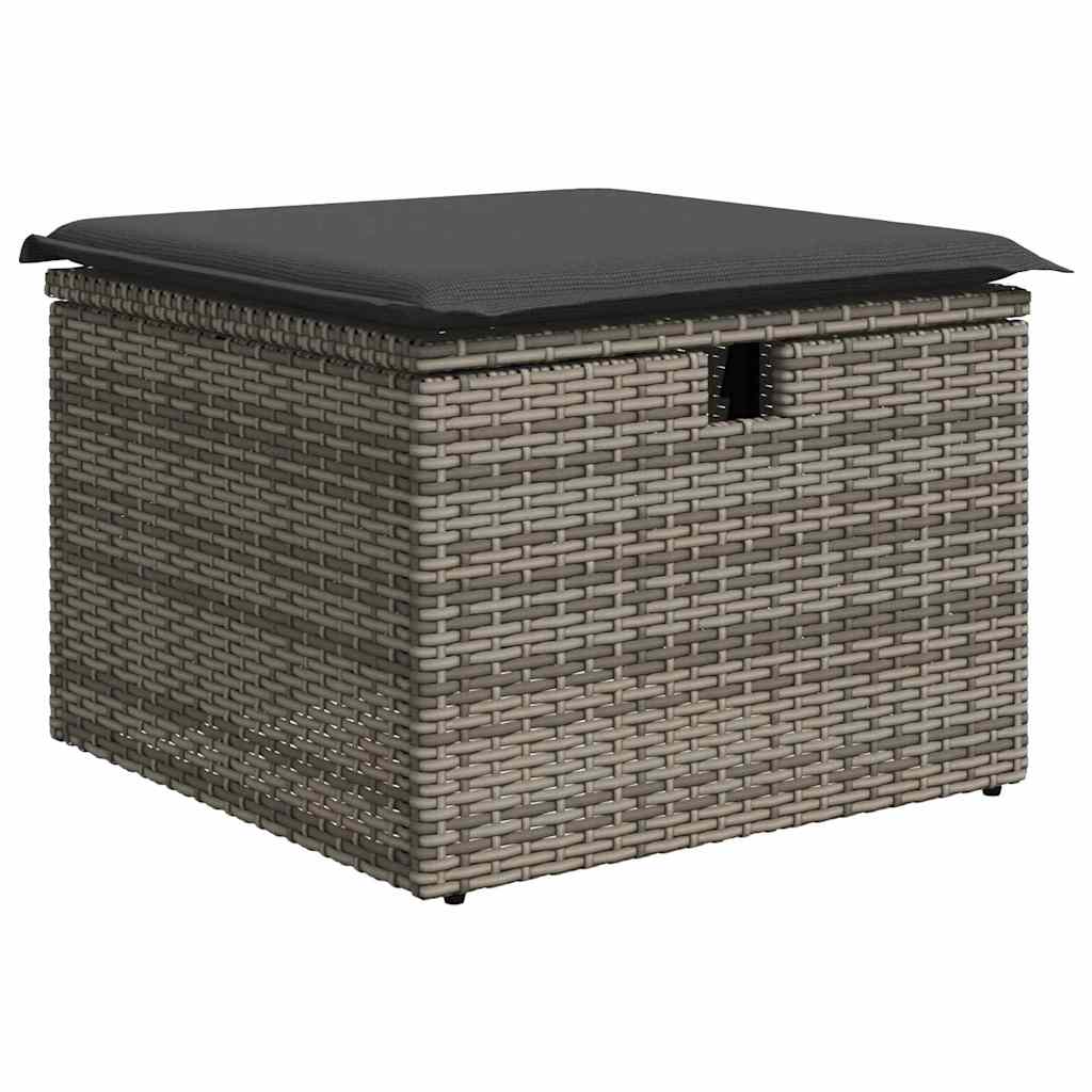 Set di divani 6 pz 6-Numero di posti Grigio polyrattan