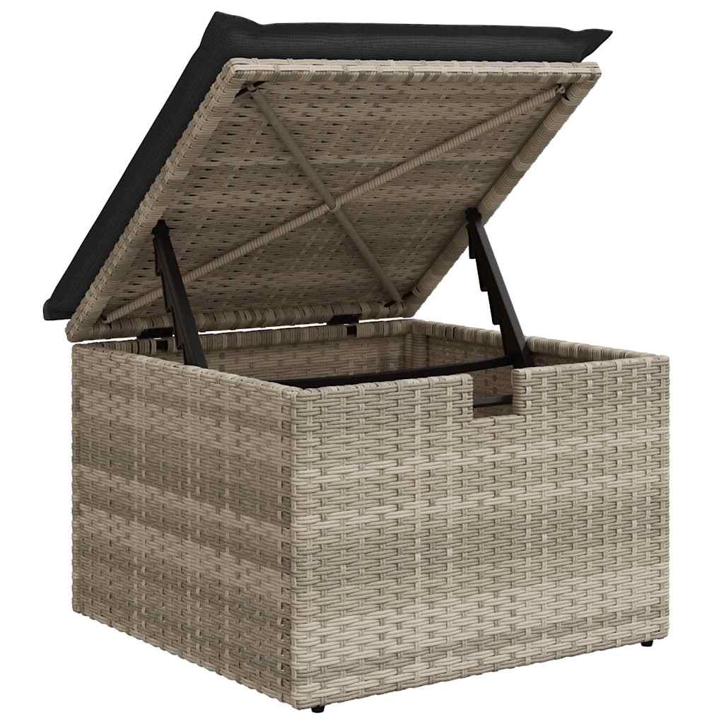 Set di divani 6 pz 5-Numero di posti Grigio chiaro polyrattan