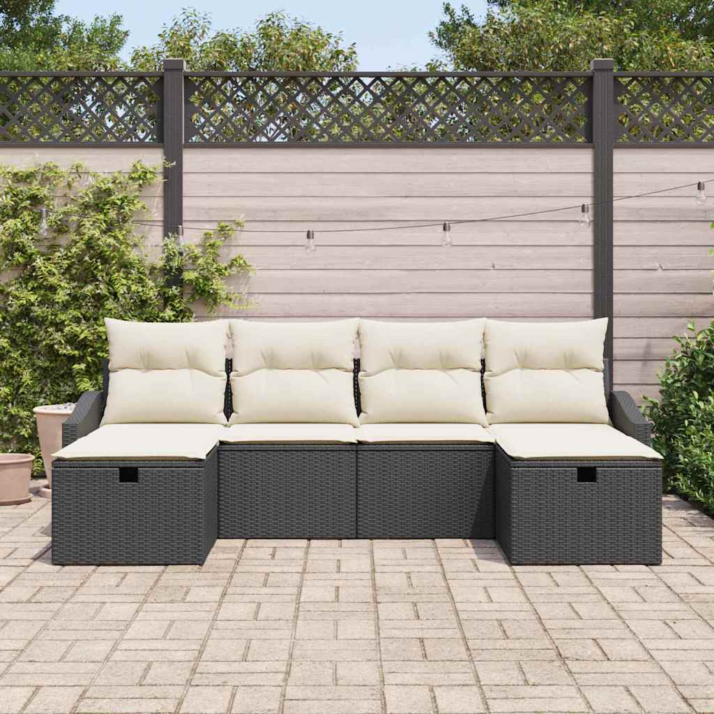 Set Divano da Giardino 6 pz polyrattan