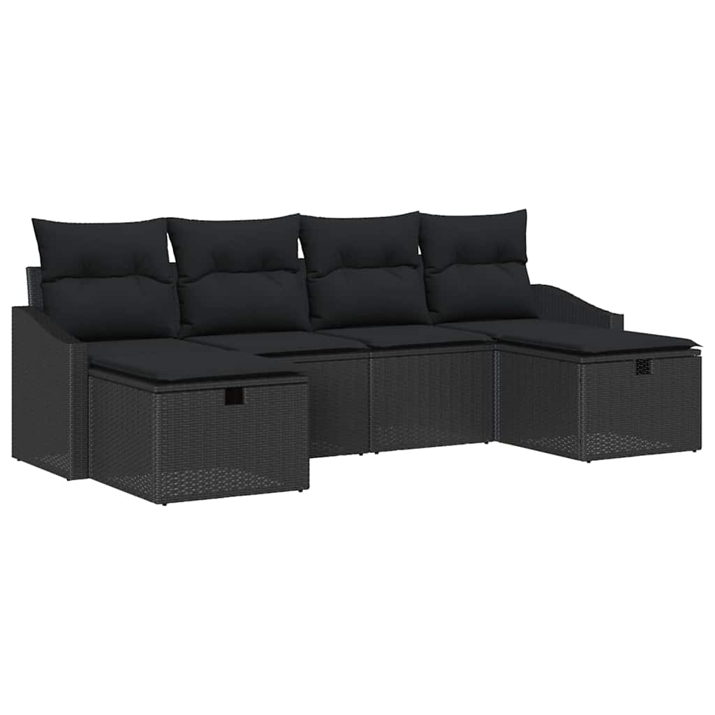 Set Divano da Giardino 6 pz polyrattan