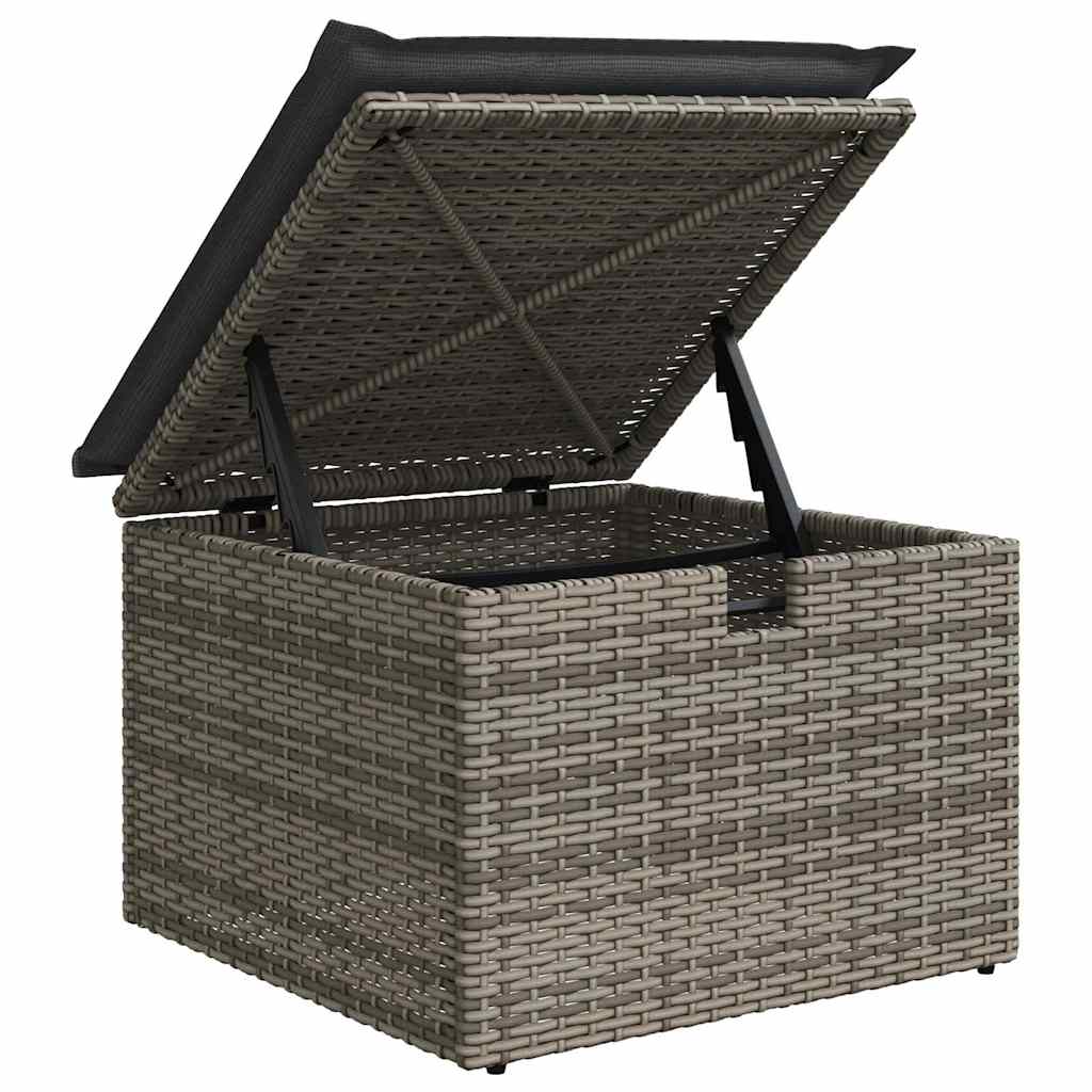 Set Divano da Giardino 6 pz Grigio polyrattan