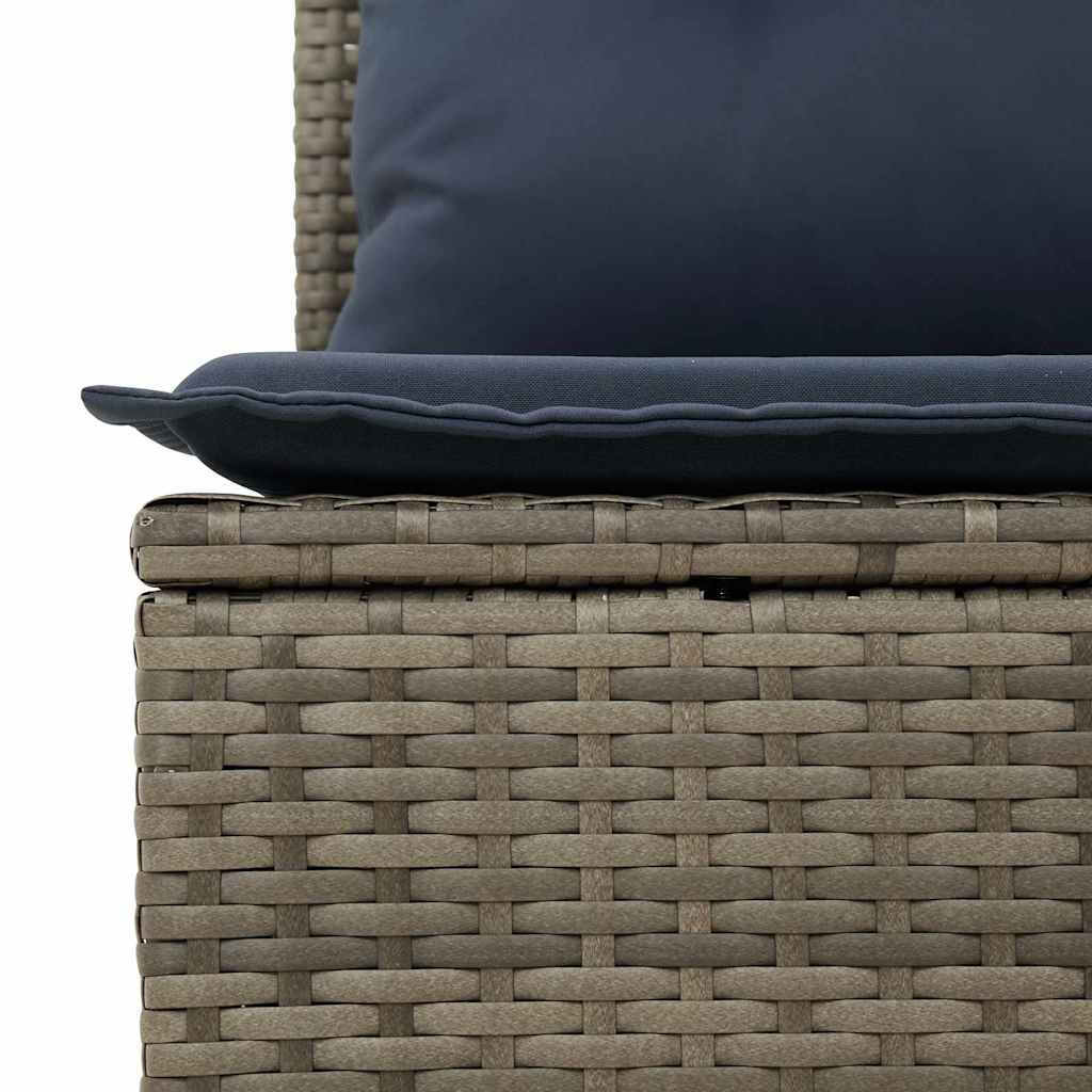 Set Divano da Giardino 6 pz Grigio polyrattan