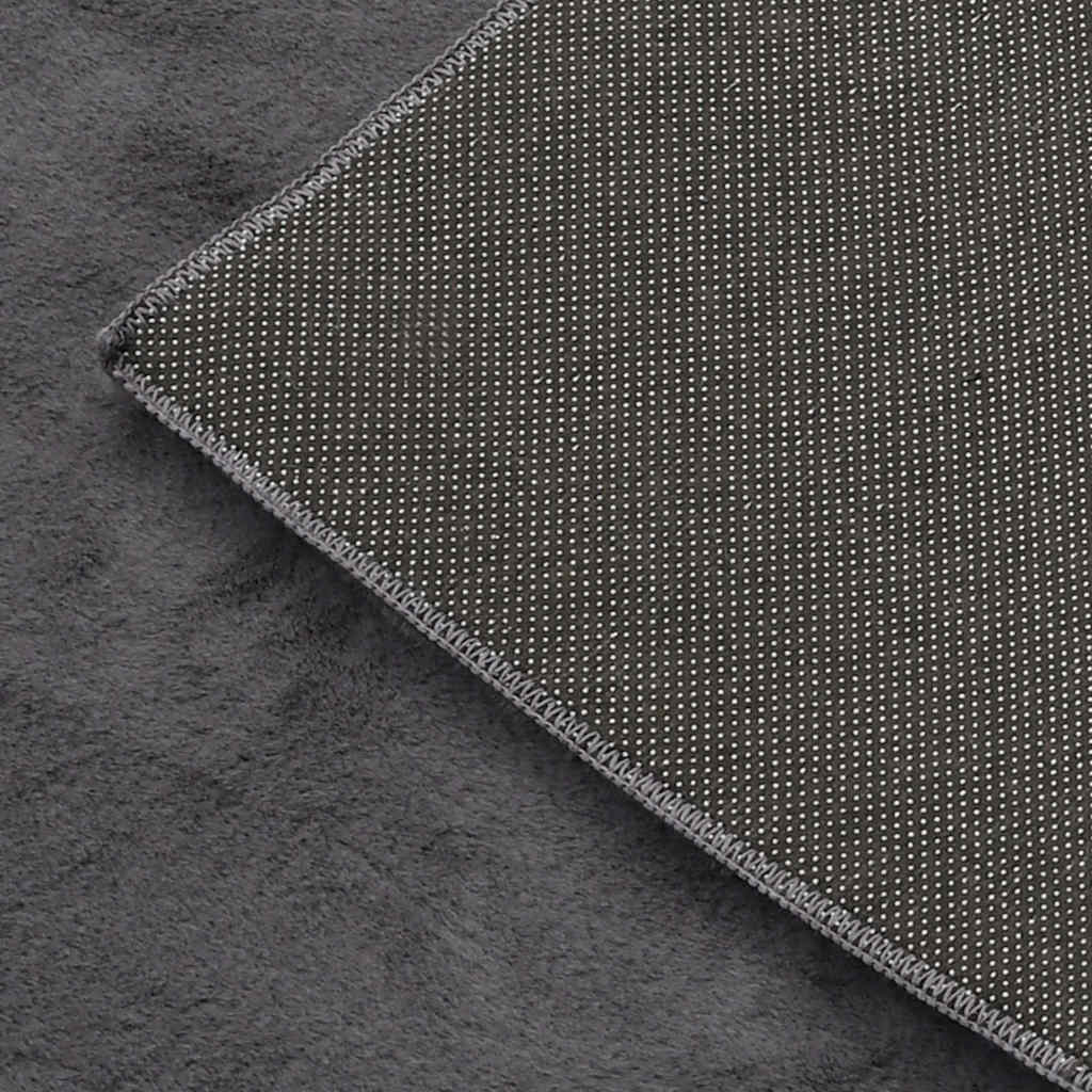 Tappeto in Similpelle di Coniglio 180x270 cm Antracite