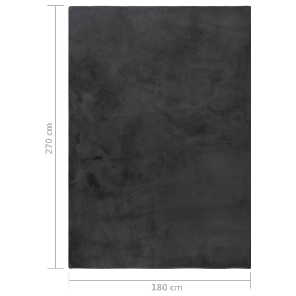 Tappeto in Similpelle di Coniglio 180x270 cm Antracite
