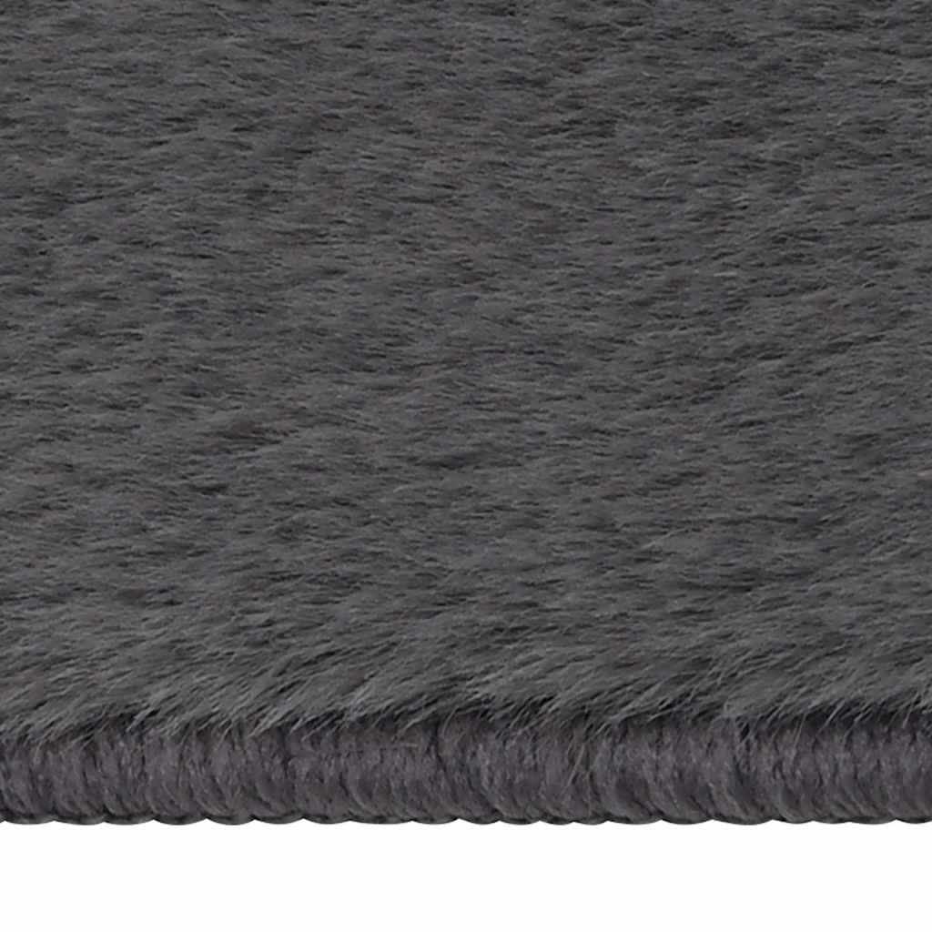 Tappeto in Similpelle di Coniglio 200x300 cm Antracite
