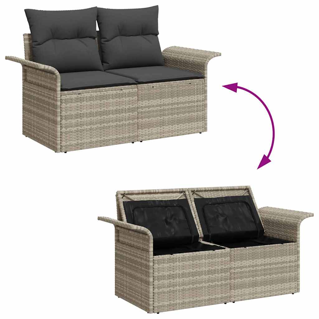 Set Divano da Giardino 6 pz Poly Rattan