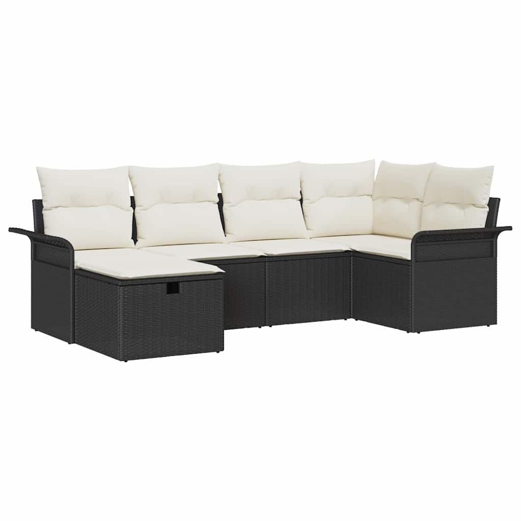 Set Divano da Giardino 6 pz Poly Rattan
