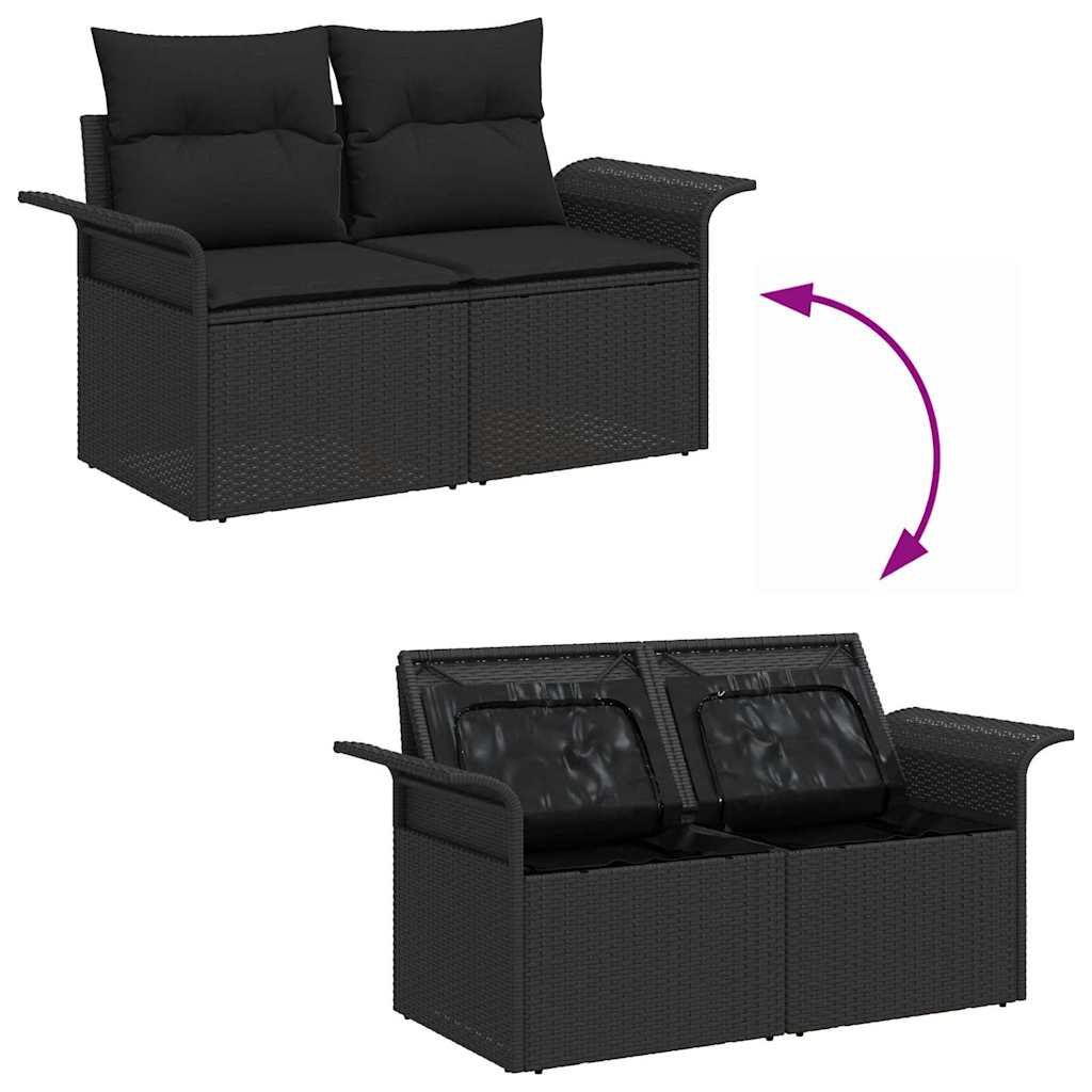 Set Divano da Giardino 6 pz Poly Rattan