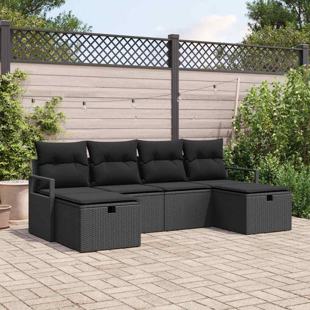Set di divani 5 pz polyrattan