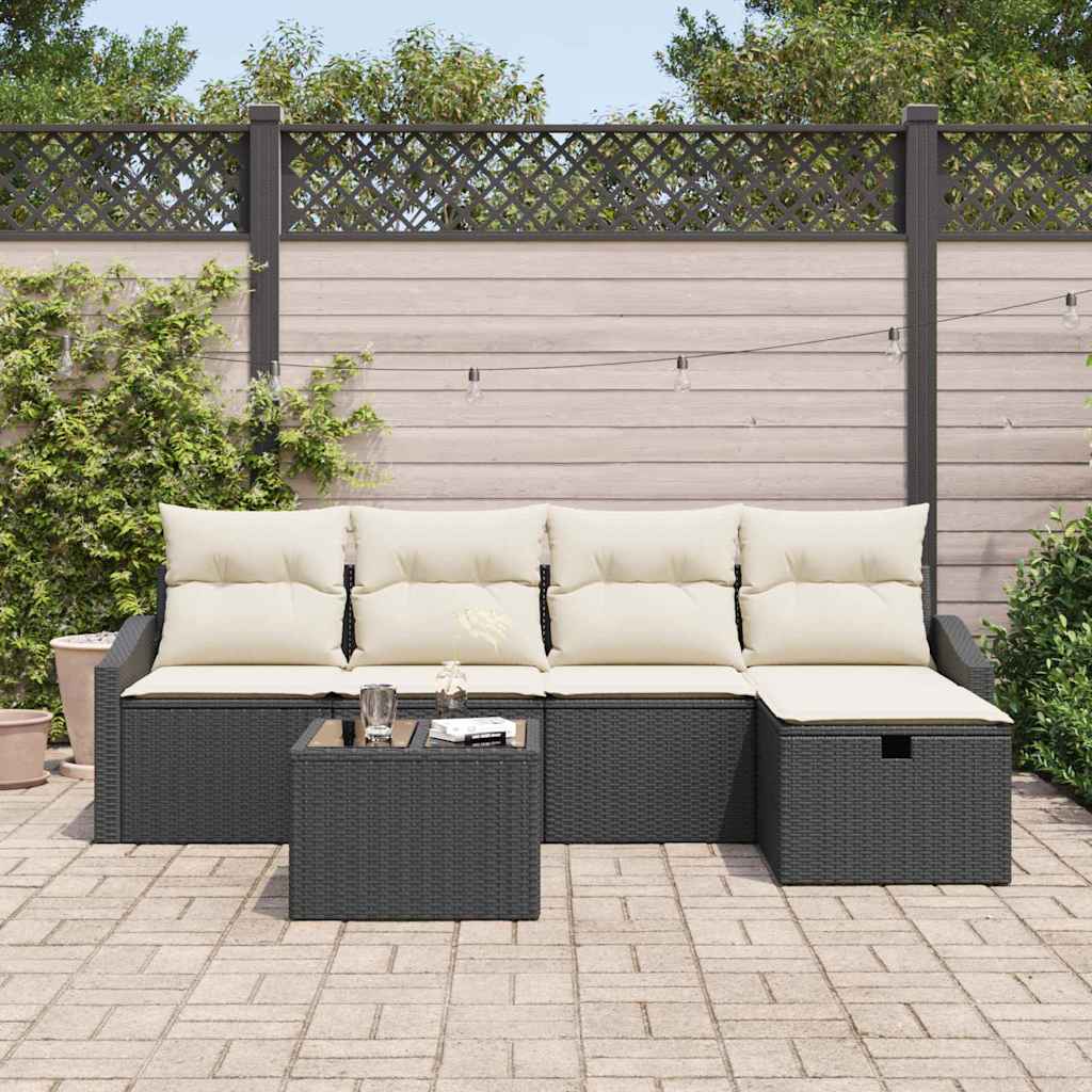 Set di divani 5 pz polyrattan