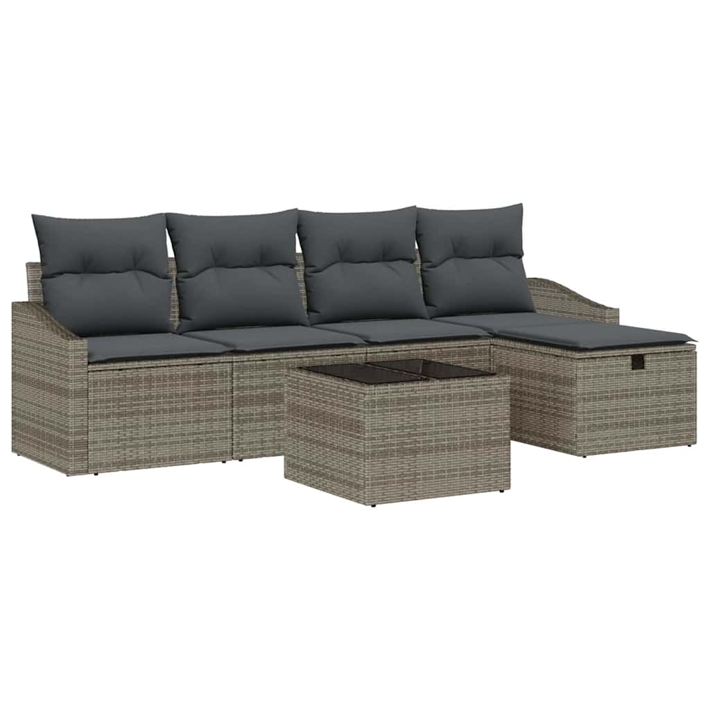 Set di divani 5 pz polyrattan