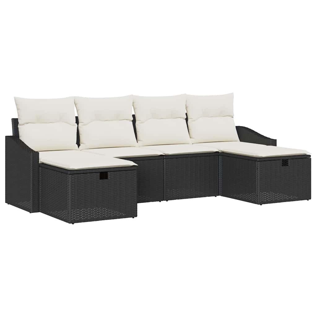 Set di divani 6 pz polyrattan