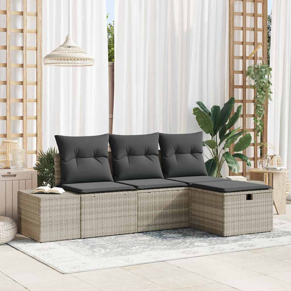 Set di divani 4 pz polyrattan