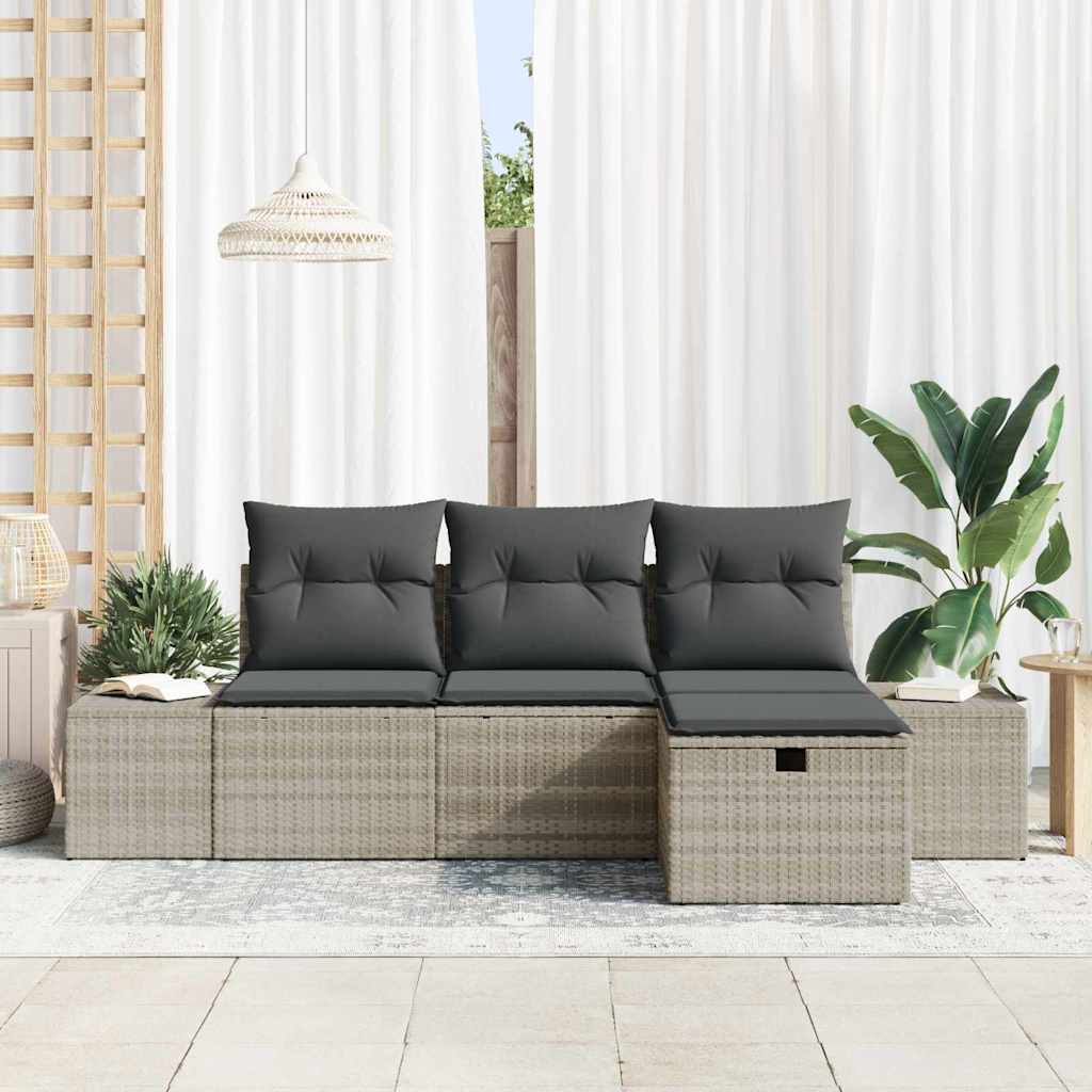Set di divani 4 pz polyrattan