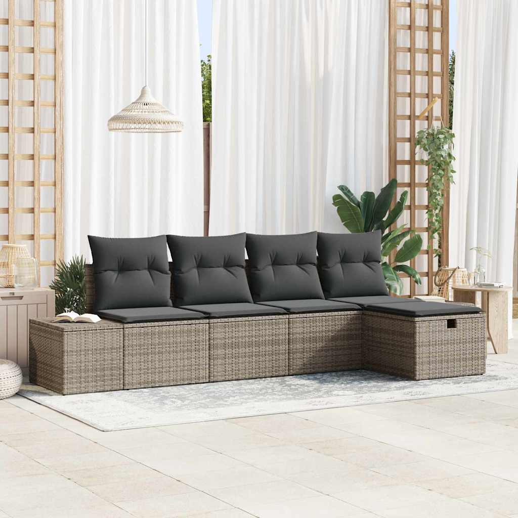 Set di divani 5 pz polyrattan