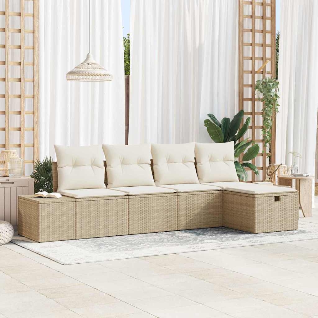 Set di divani 5 pz polyrattan