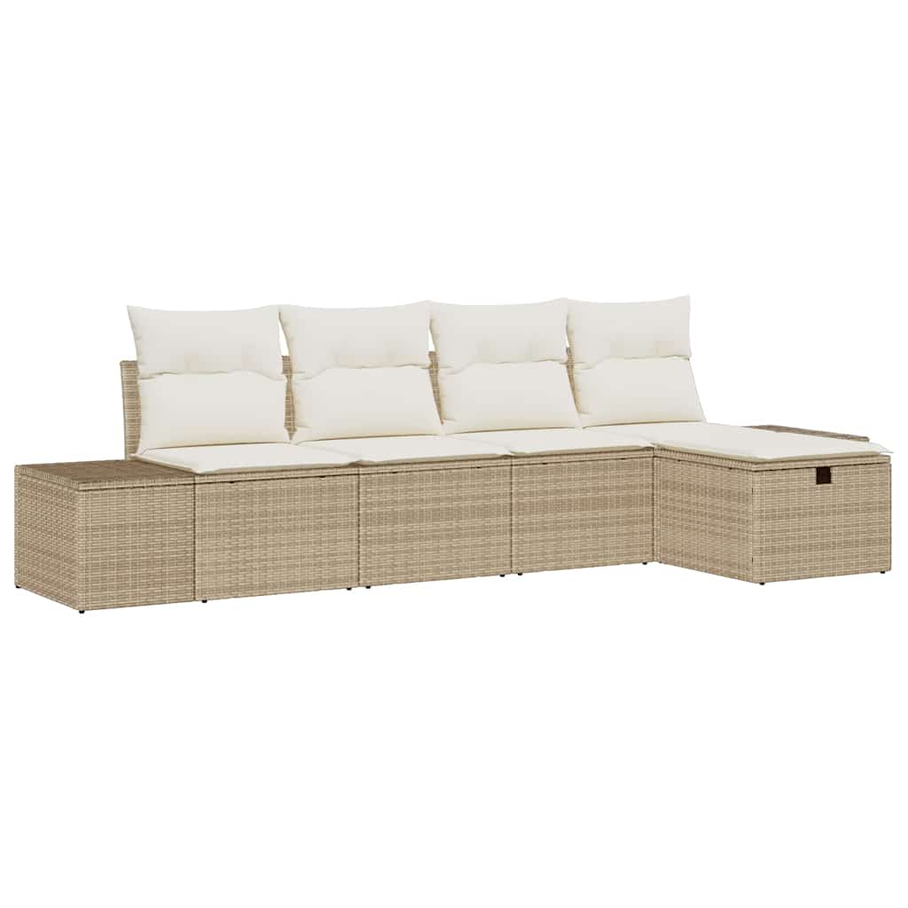 Set di divani 5 pz polyrattan
