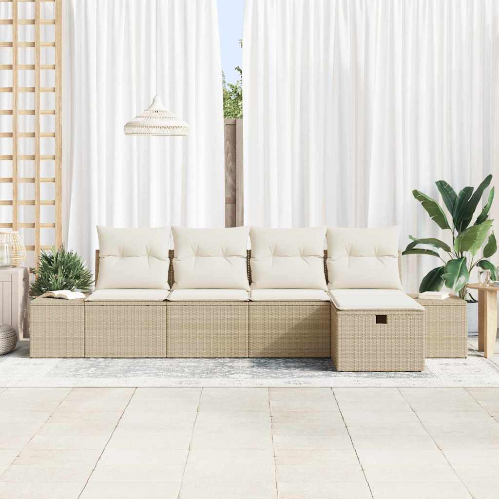 Set di divani 5 pz polyrattan